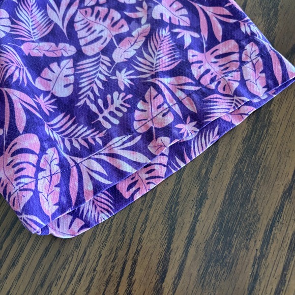 Tommy Bahama IslandZone Monstera Men LRG Purple Pink Silk Poly Coolmax Tropical - Picture 6 of 13